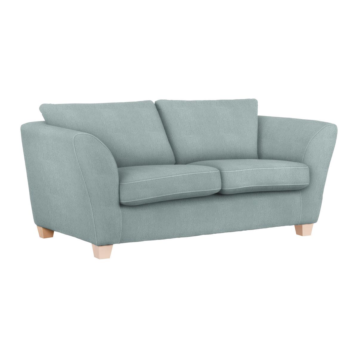 2-Sitzer-Sofa Devado Petrol - Petrol/Naturfarben, Holz/Textil (190/70-85/95cm) - Mömax