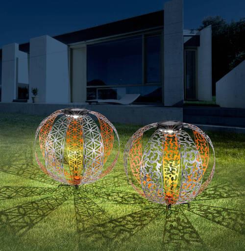 Solarna Svetilka Solar, S Sijalko - zlate barve/srebrne barve, Design, kovina (30/41,0cm) - Globo