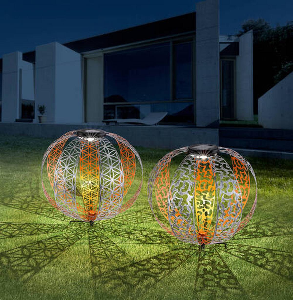 Solarna Svetilka Solar, S Sijalko - zlate barve/srebrne barve, Design, kovina (30/41,0cm) - Globo