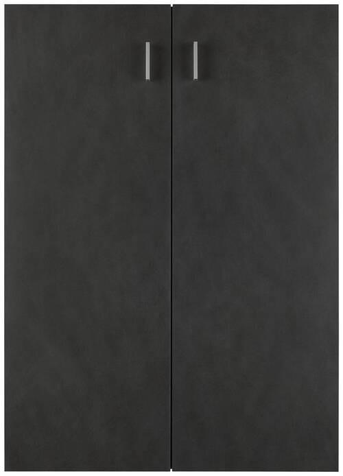 Türenset in Dunkelgrau - Chromfarben/Dunkelgrau, Modern (74/103/2cm) - Mömax