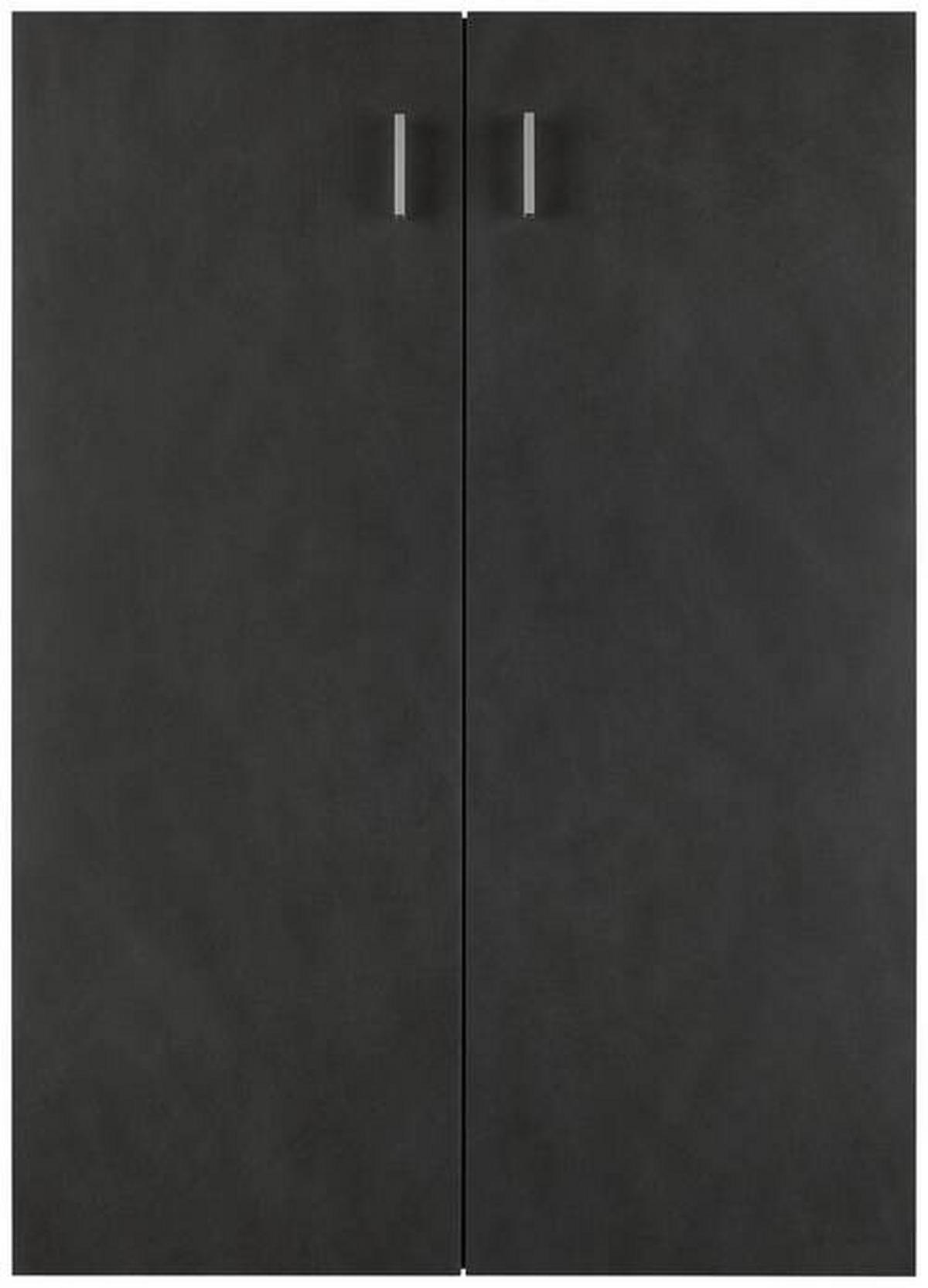 Türenset in Dunkelgrau - Chromfarben/Dunkelgrau, Modern (74/103/2cm) - Mömax