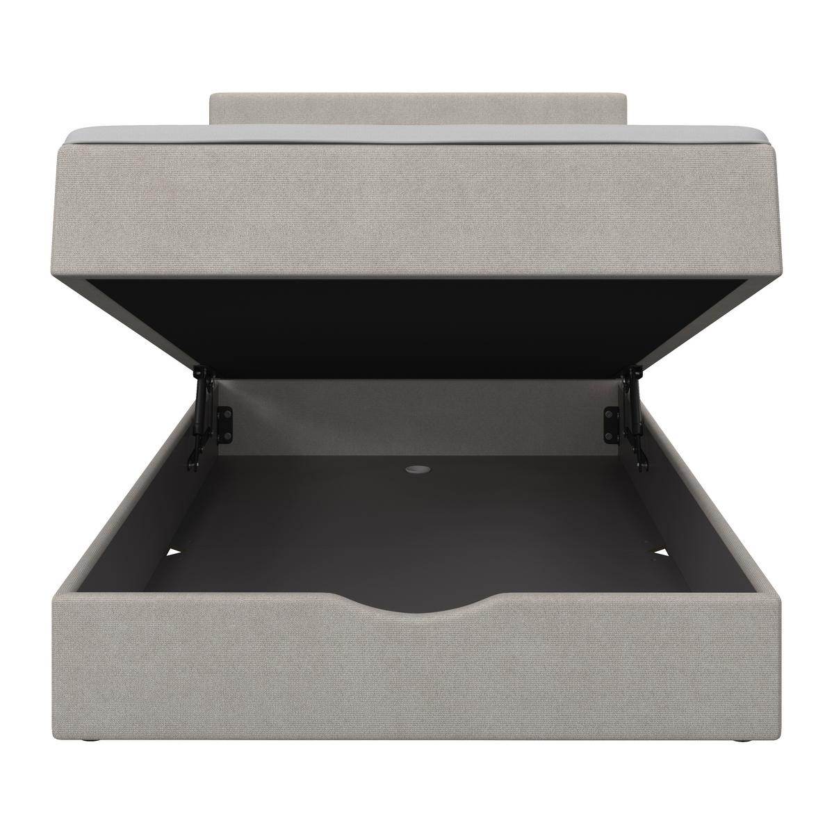 Box Ágy Ace - világosszürke, Modern, textil/fa (120/200cm) - Bessagi Home