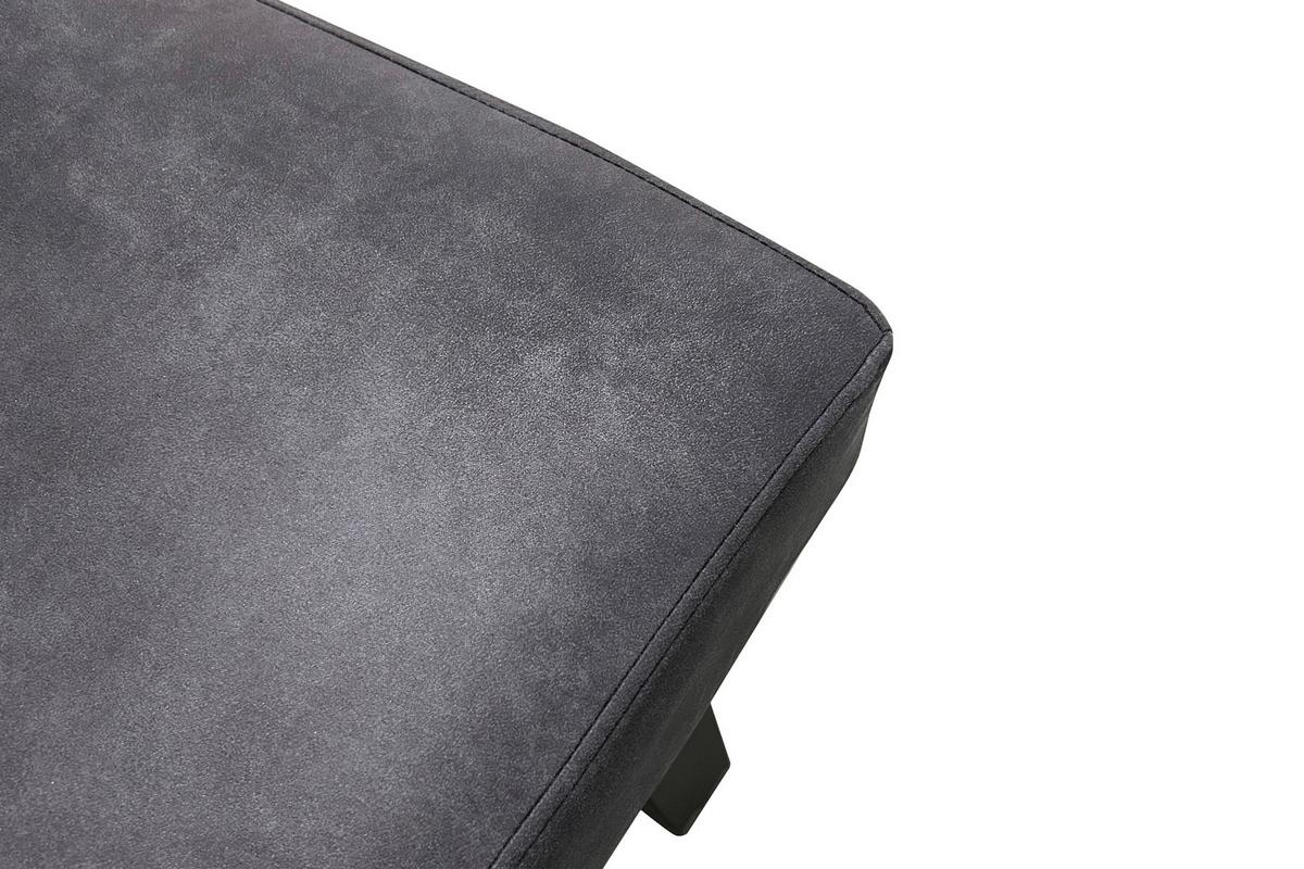 Eckbank Vancouver Anthrazit/Schwarz - Anthrazit/Schwarz, Design, Textil/Metall (181,5/125cm) - MID.YOU