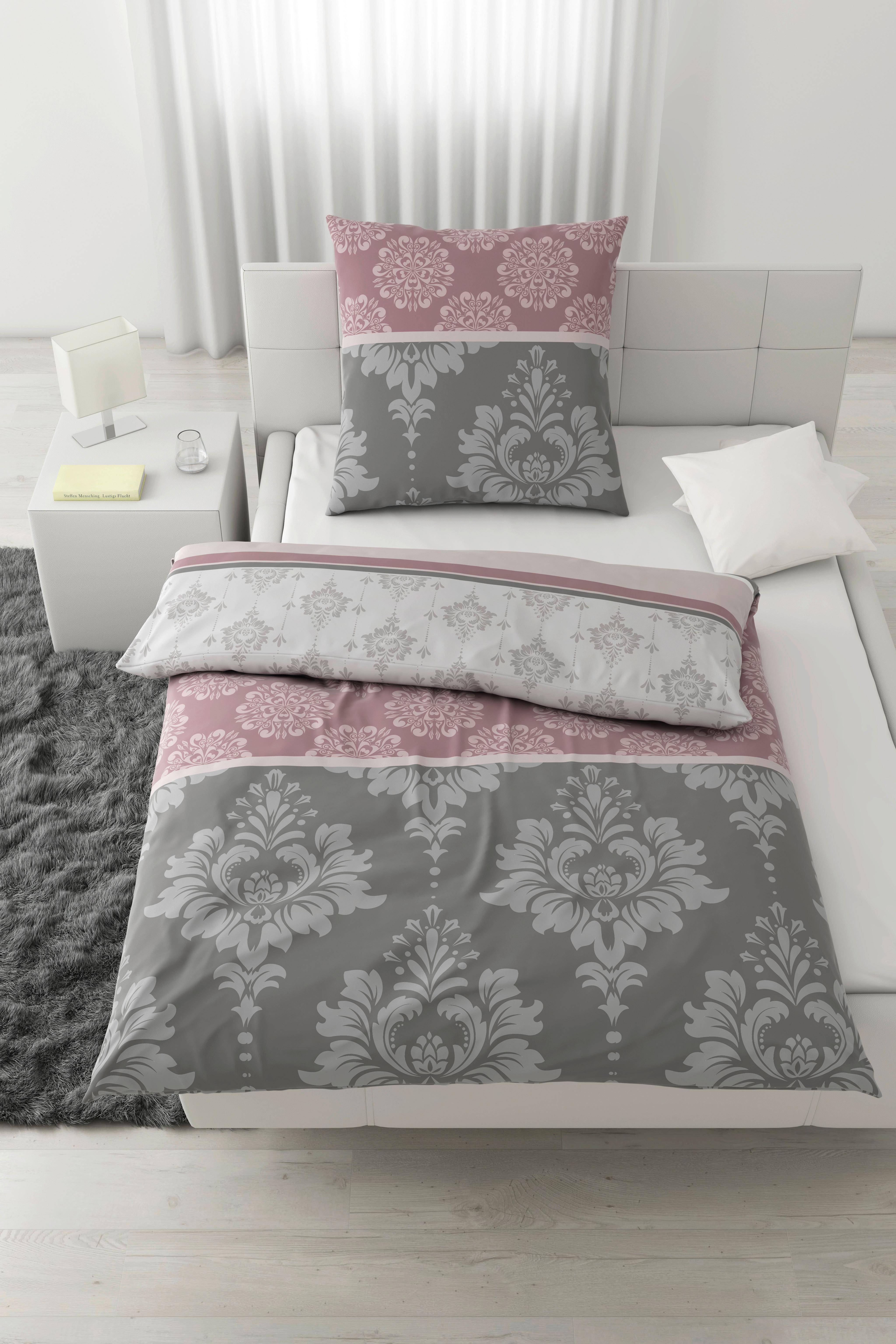 Bettwäsche Yvonne Rosa ca. 135x200cm - Rosa, KONVENTIONELL, Textil (135/200cm) - Modern Living