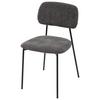 STOL LARA - grå/svart, Modern, metall/textil (44/78,5/49cm) - Mömax