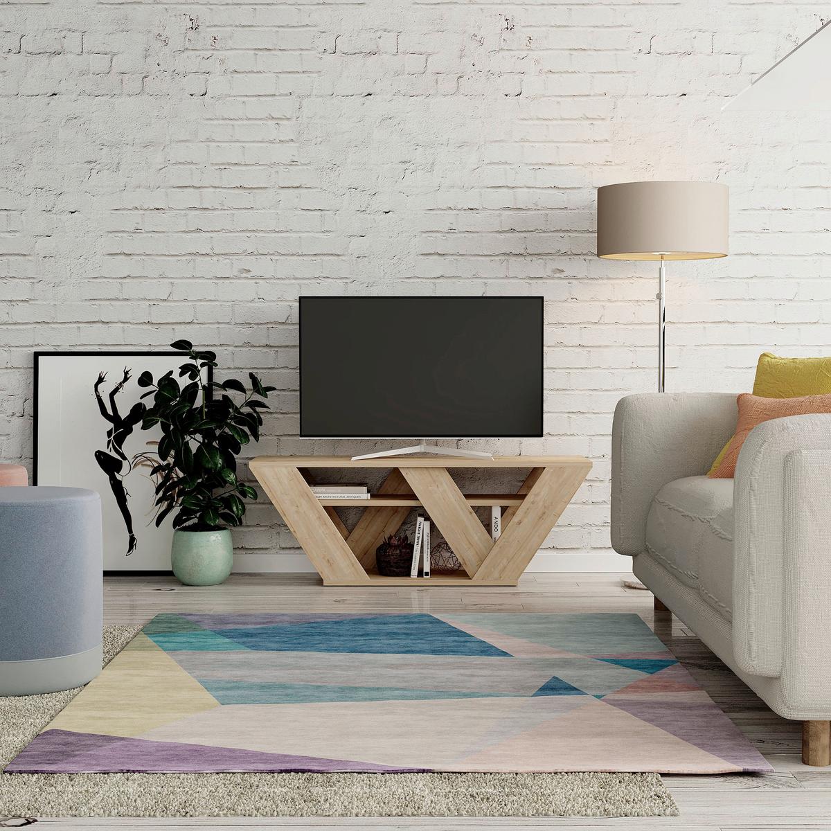 Phonotisch Pipralla ca. 110x30x40 cm Eichefarben - Eichefarben, Design, Holzwerkstoff (110/30/40cm) - Livetastic