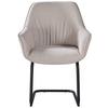 STOL MED ARMSTÖD NOVA - beige/svart, Modern, metall/textil (64/87/60cm) - Mömax