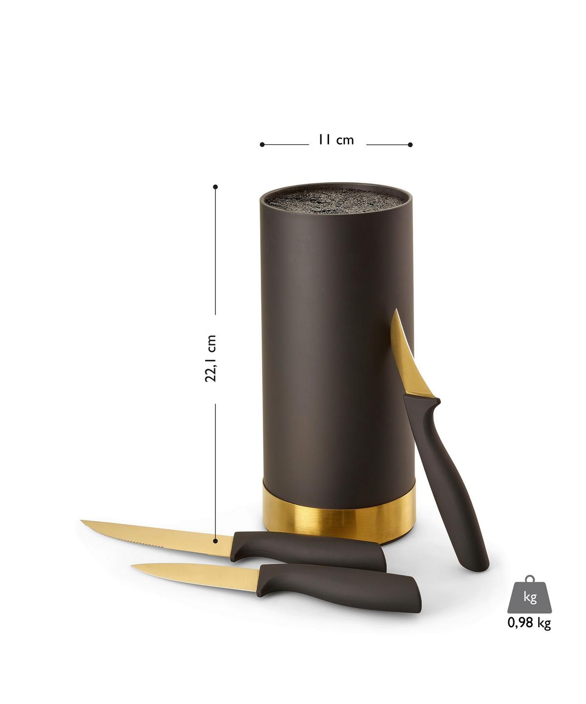 Késtartó Blokk Ew-Mb-0371 - fekete/aranyszínű, Basics, műanyag (11/22cm) - Echtwerk