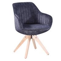 Naslanjač Relax, Rjava, Žamet - rjava/antracit, Moderno, tekstil/les (60/82/61cm) - Mömax