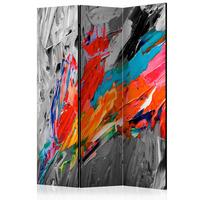 Paravan Fiery Bird, 3-Delni, Dvostranski - biserna, Basics, tekstil/les (135/172/3cm) - artgeist