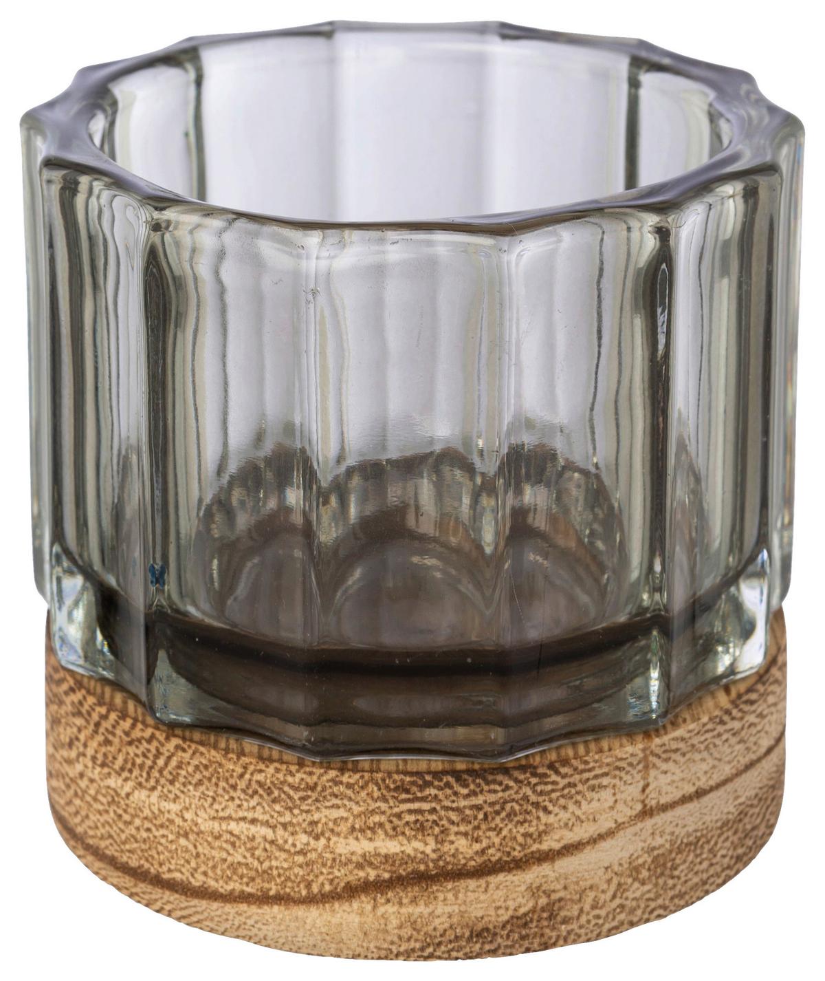 Mécsestartó Maja I - barna/szürke, Basics, Üveg (8,5/13cm) - Modern Living