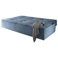Sofa mit Schlaffunktion in Blau 'Delia' - Blau/Schwarz, MODERN, Holzwerkstoff/Kunststoff (206/95/95cm) - Livetastic Sofa mit Schlaffunktion in Blau 'Delia' - Blau/Schwarz, MODERN, Holzwerkstoff/Kunststoff (206/95/95cm) - Livetastic