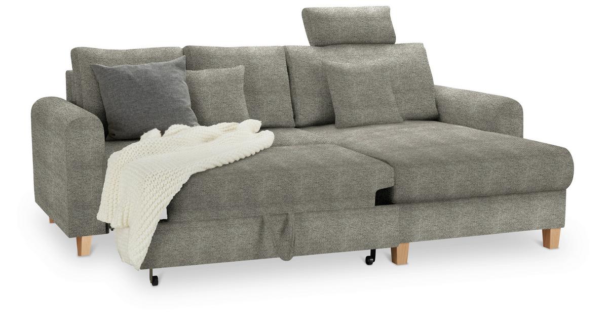 Kutna Garnitura Lille - svijetlo smeđa/taupe, Moderno, tekstil/drvo (232/110/156cm) - Best Price