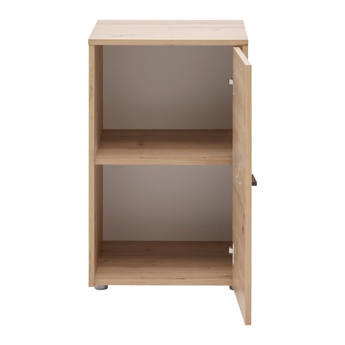 Unterbauschrank Kivo Eiche Artisan - Schwarz/Eiche Artisan, MODERN, Holzwerkstoff/Kunststoff (45/69,8/52,1cm) - Based