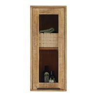 Hängeschrank Everest Naturfarben - Schwarz/Naturfarben, Natur, Holz/Metall (30/70/20cm) - Mömax