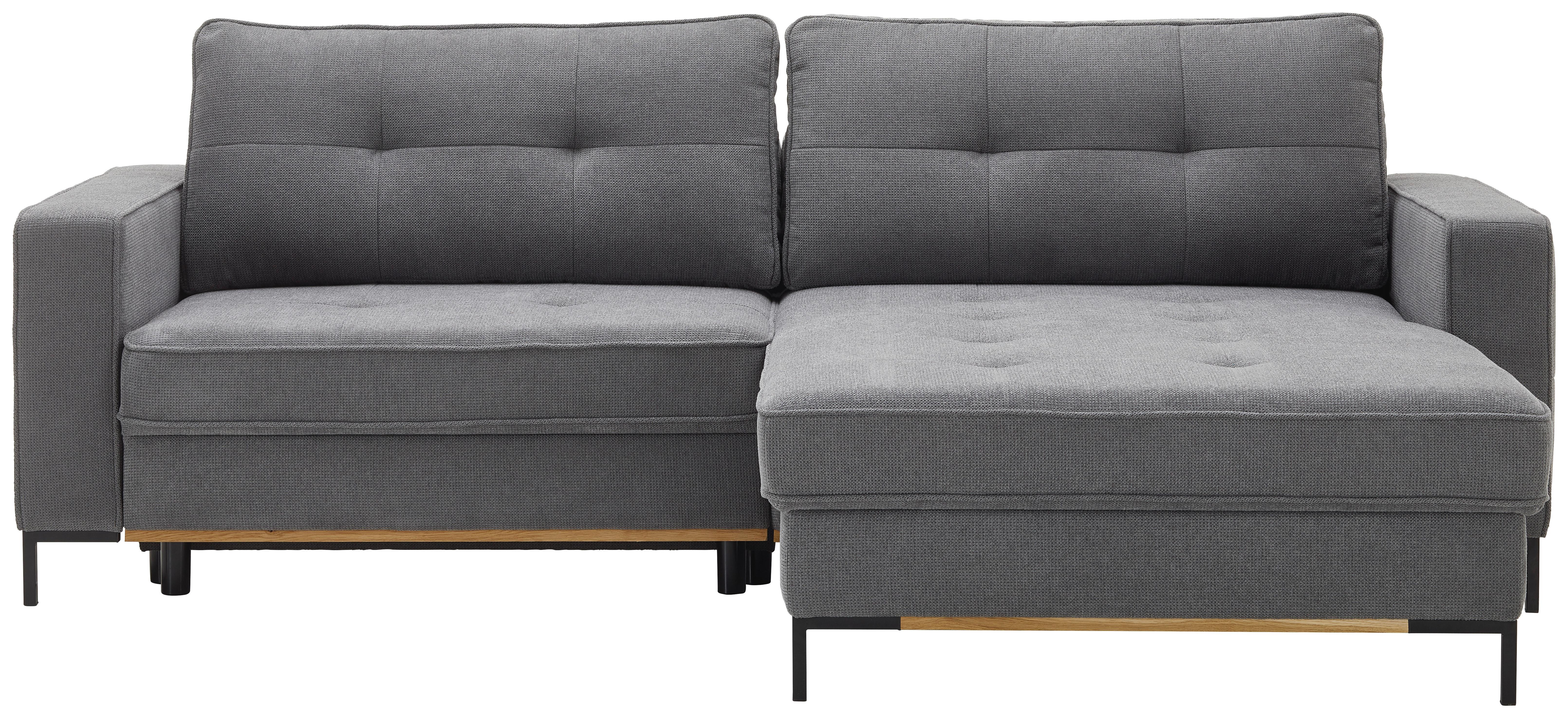 Sedežna Garnitura Miami - siva/črna, Moderno, kovina/umetna masa (240/86/166cm) - Modern Living