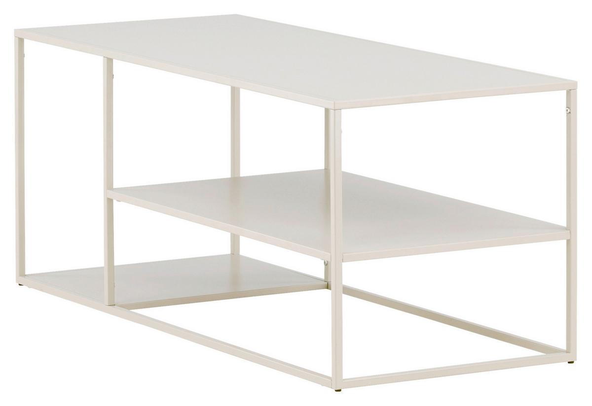 COUCHTISCH STAAL - Beige, Design, Metall (120/50/50cm) - Livetastic