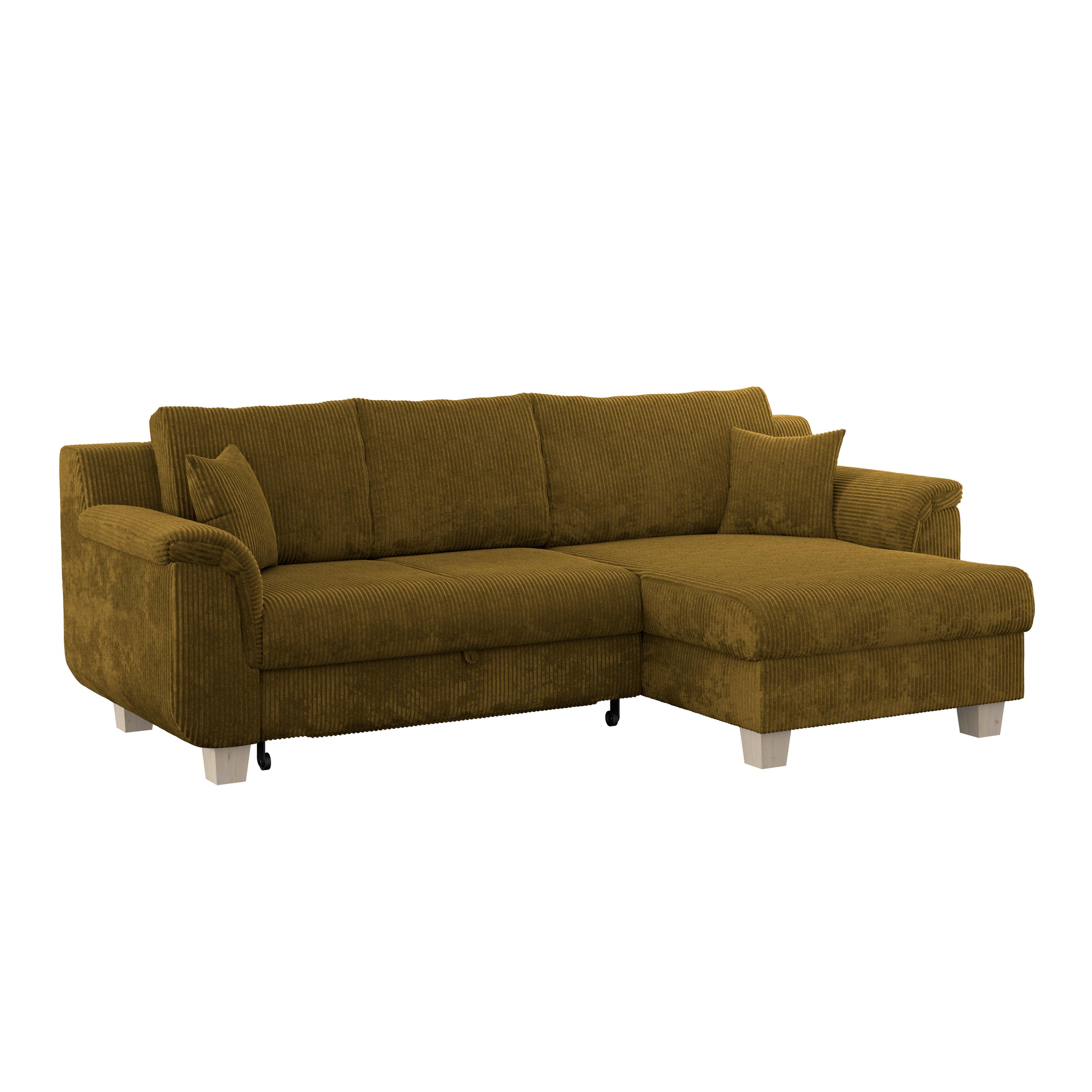 Kutna Garnitura Alex - boje meda/prirodne boje, Moderno, tekstil/plastika (246/88cm) - Modern Living