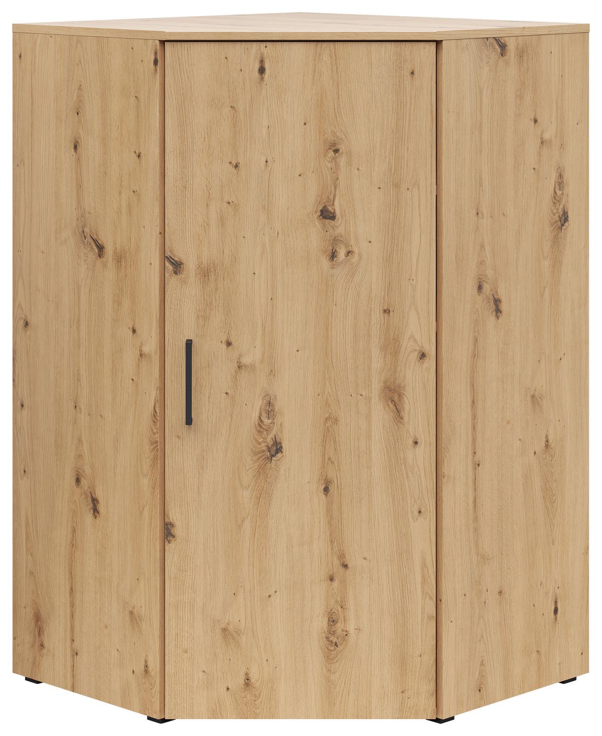 Eckkommode Multistauraum Eiche Artisan - Anthrazit/Schwarz, MODERN, Holzwerkstoff/Kunststoff (71,5/115/71,5cm) - Mömax