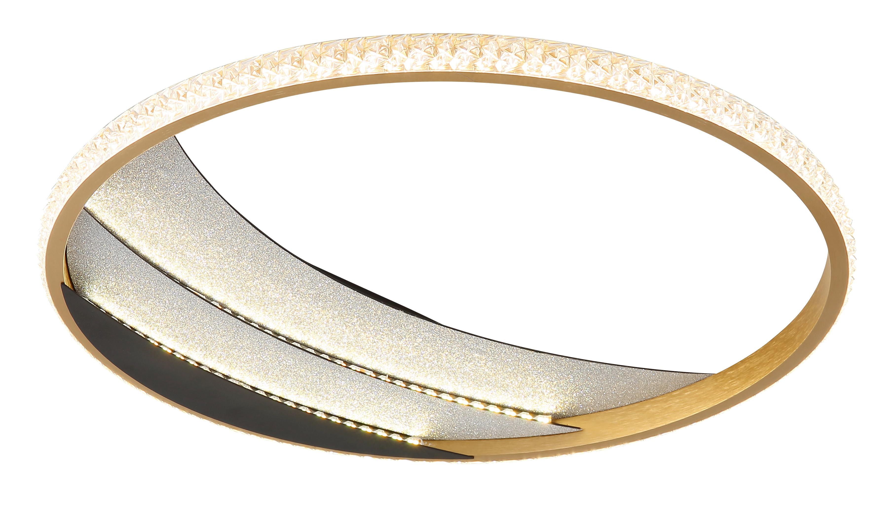 Led Stropna Svjetiljka Constance - prozirno/boje kroma, Design, metal/plastika (41/6cm) - Globo