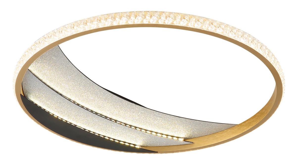 Led Stropna Svjetiljka Constance - prozirno/boje kroma, Design, metal/plastika (41/6cm) - Globo