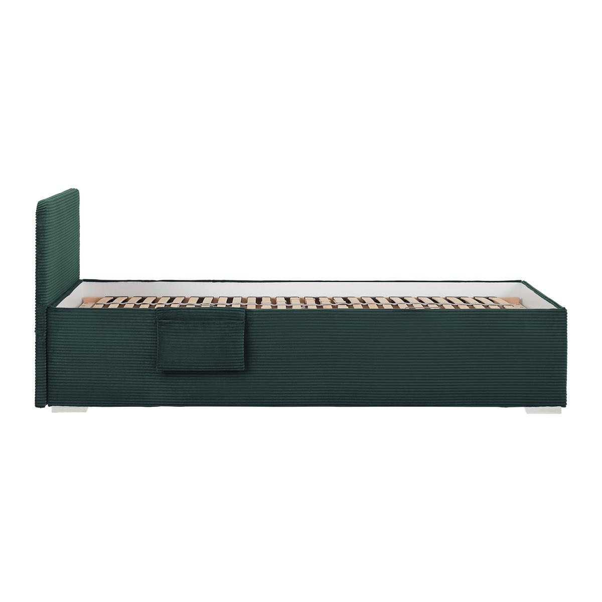 PAT REMI DECOR VERDE INCHIS - verde închis/culoare natur, Konventionell, lemn/textil (90/200cm) - Mömax