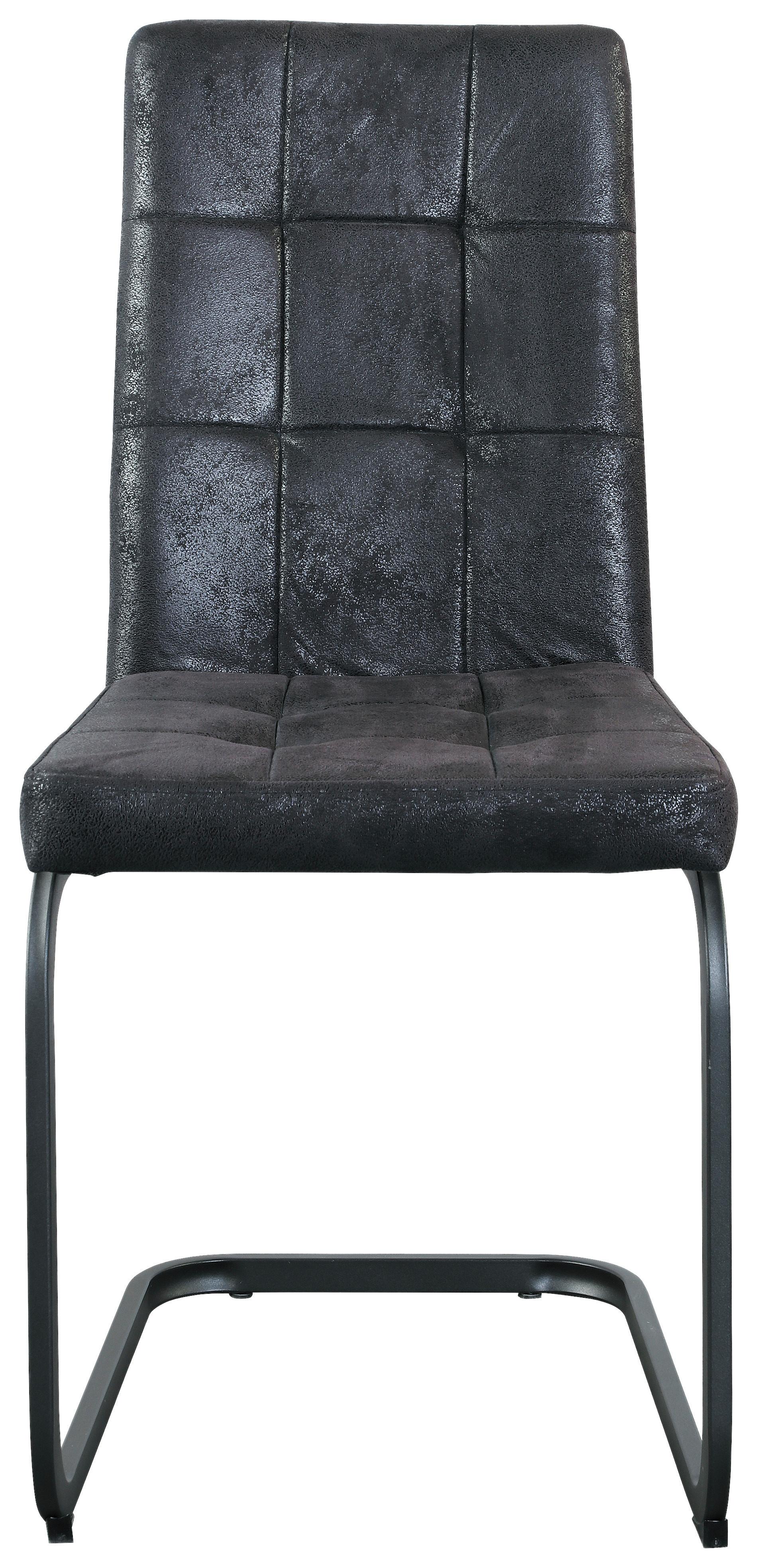 KRZESŁO RADAL - czarny, Modern, metal/tkanina (43/92/56cm) - MID.YOU