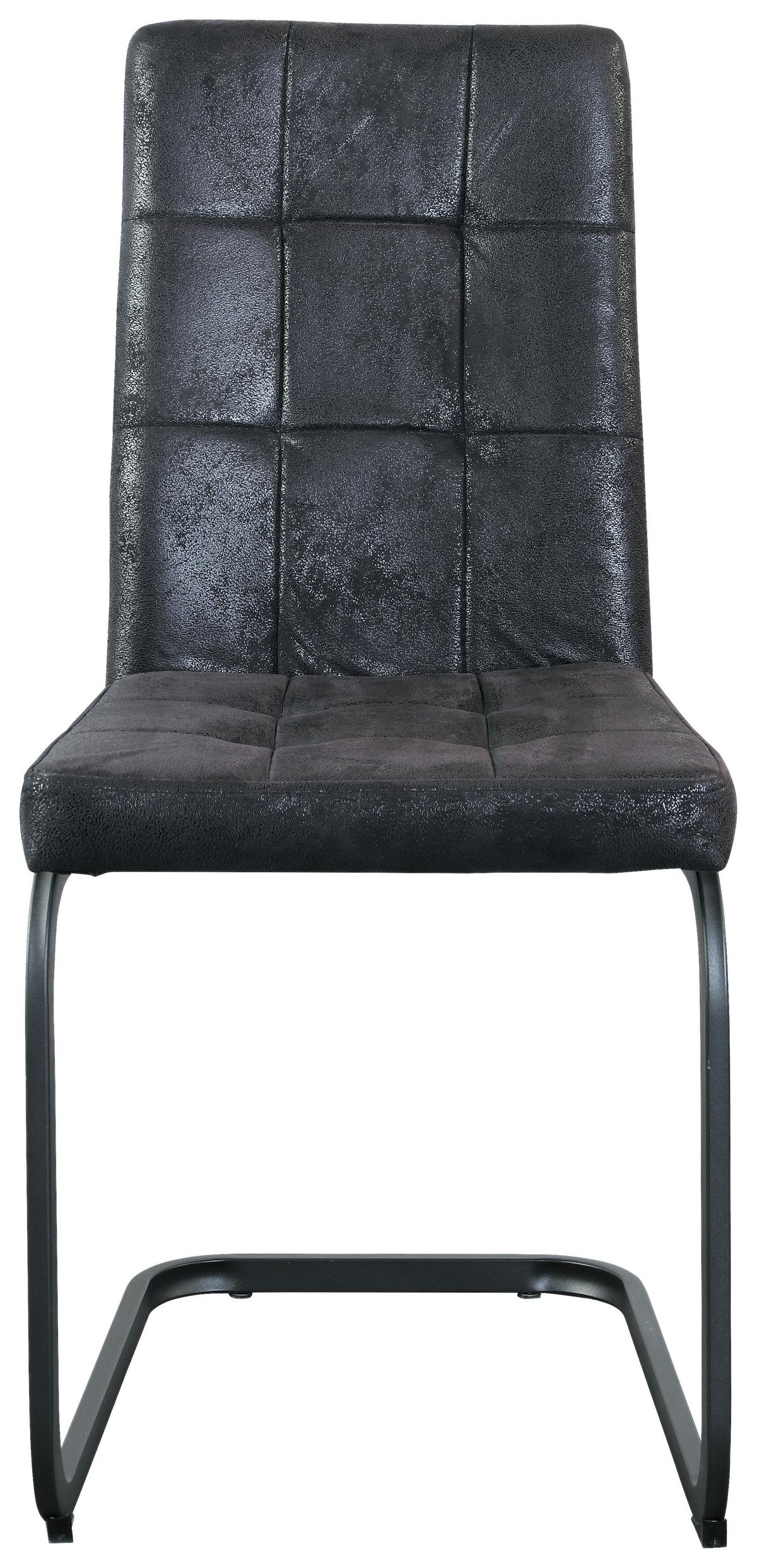 KRZESŁO RADAL - czarny, Modern, metal/tkanina (43/92/56cm) - MID.YOU