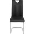 Schwingstuhl Schwarz - Chromfarben/Schwarz, Textil/Metall (43/96/58,5cm) - Mömax modern living