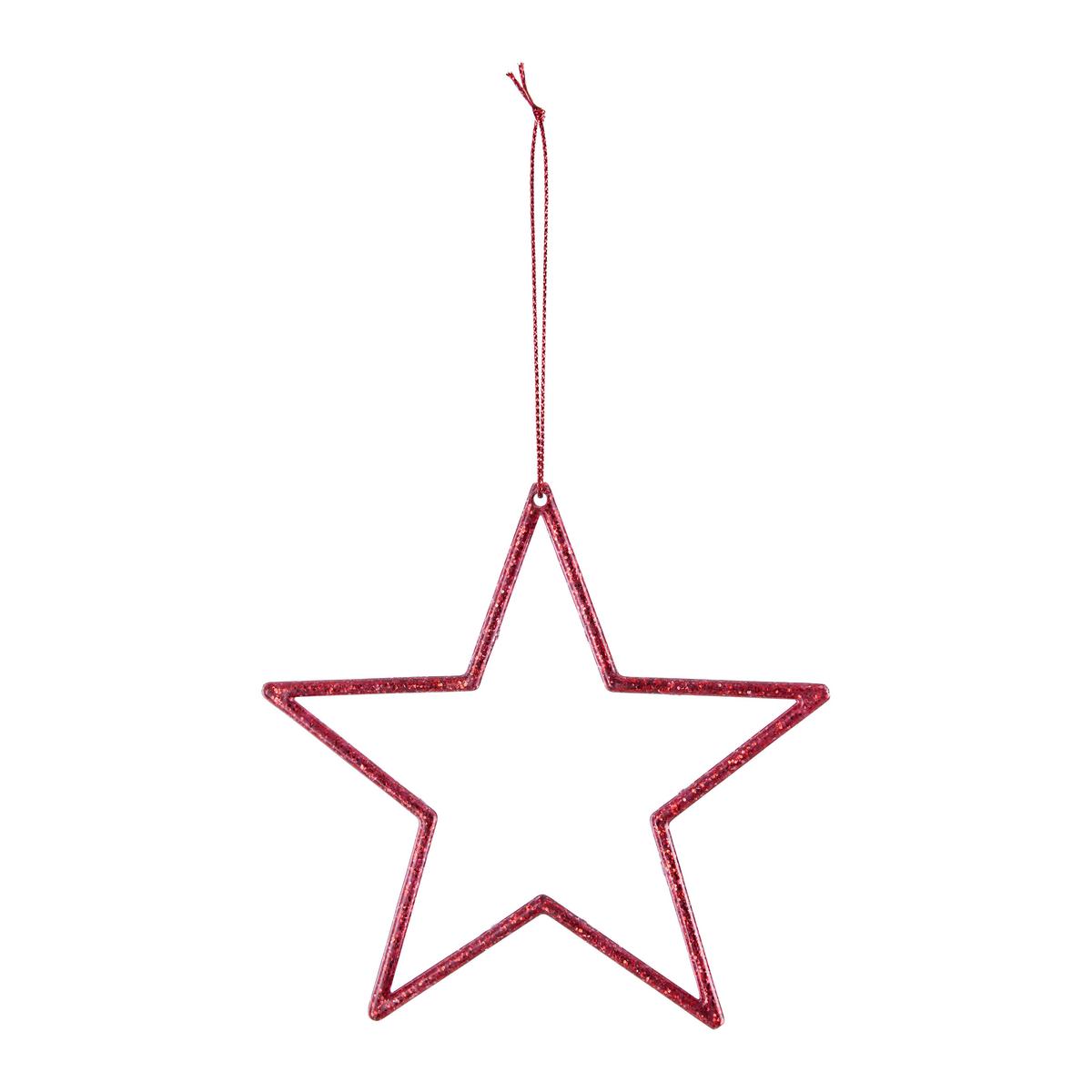Dekohänger Stern I Rot - Rot, Basics, Kunststoff (12/12/0,5cm) - Mömax