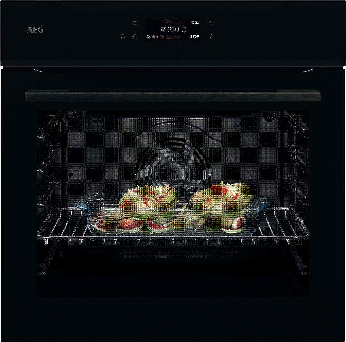 Backofen NBE7P60SB Schwarz - Schwarz (59,4/59,4/56,8cm) - AEG