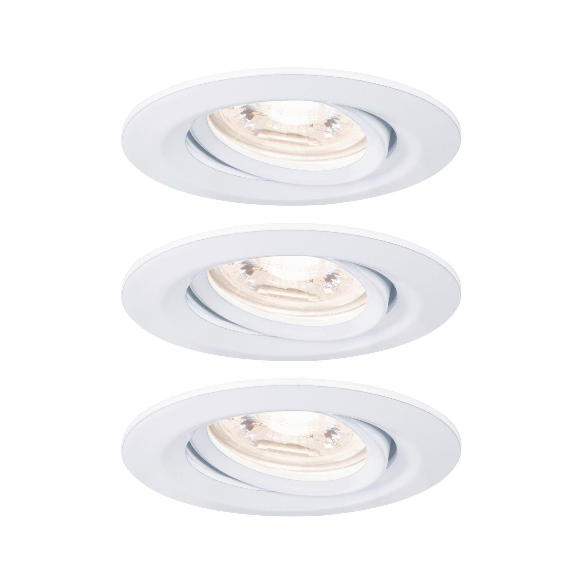 Deckenstrahler Nova Weiß/Alufarben max. 3x4 W - Weiß, Design, Metall (6.6/6.6/6.6cm) - Paulmann