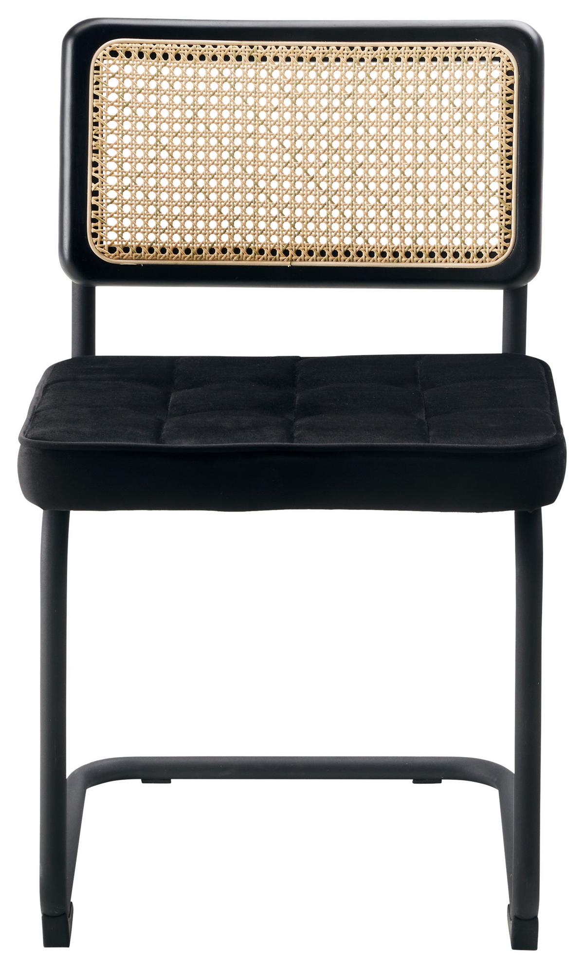 KRZESŁO MAXIM -TREND- - kolor naturalny/czarny, Modern, metal/drewno (51/82/55cm) - Mömax