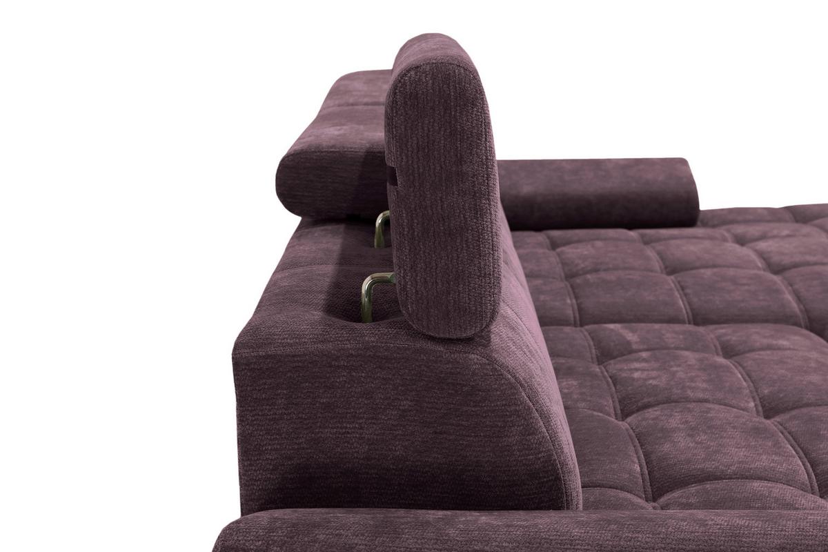 Kutna Garnitura Vegas - boje kupine/crna, Design, drvo/tekstil (294/173cm) - Modern Living