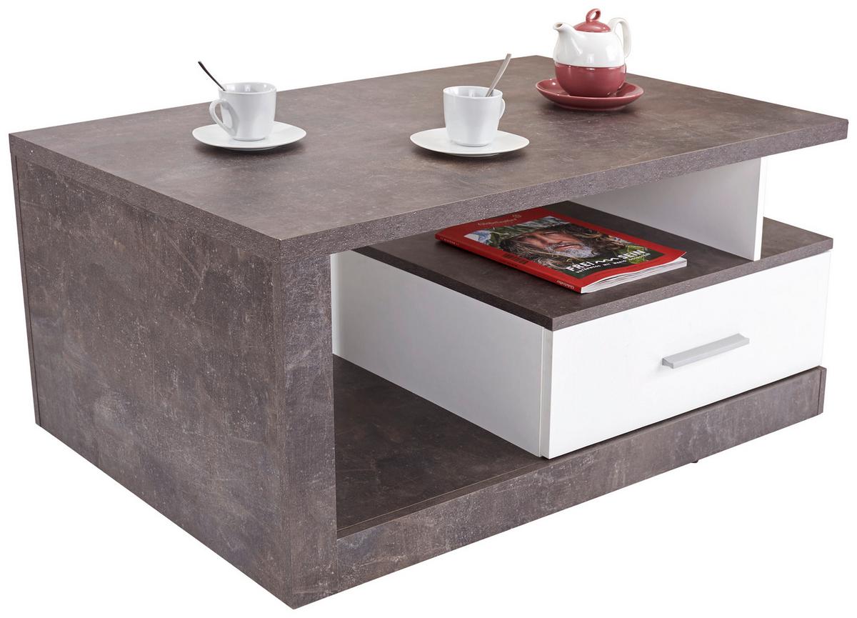 Klubska Miza Iguan, Siva - temno siva/bela, Moderno, leseni material (110/45/67cm) - Mömax