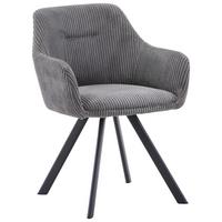 KRZESŁO Z PODŁOKIETNIKAMI MARKO - czarny/szary, Design, metal/tkanina (58,5/78/60cm) - Hom`in