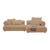 Wohnlandschaft Casimir Beige - Beige/Schwarz, LIFESTYLE, Kunststoff/Textil (310/180cm) - Premium Living