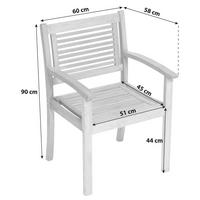 Gartensessel Cordoba aus Eukalpyptus Naturfarben - Naturfarben, Basics, Holz (60/90/58cm) - Gardenson