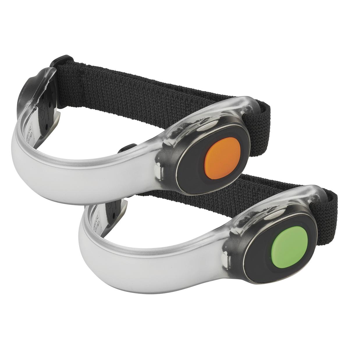 LED Karkötő 10lumen - narancs/zöld, műanyag