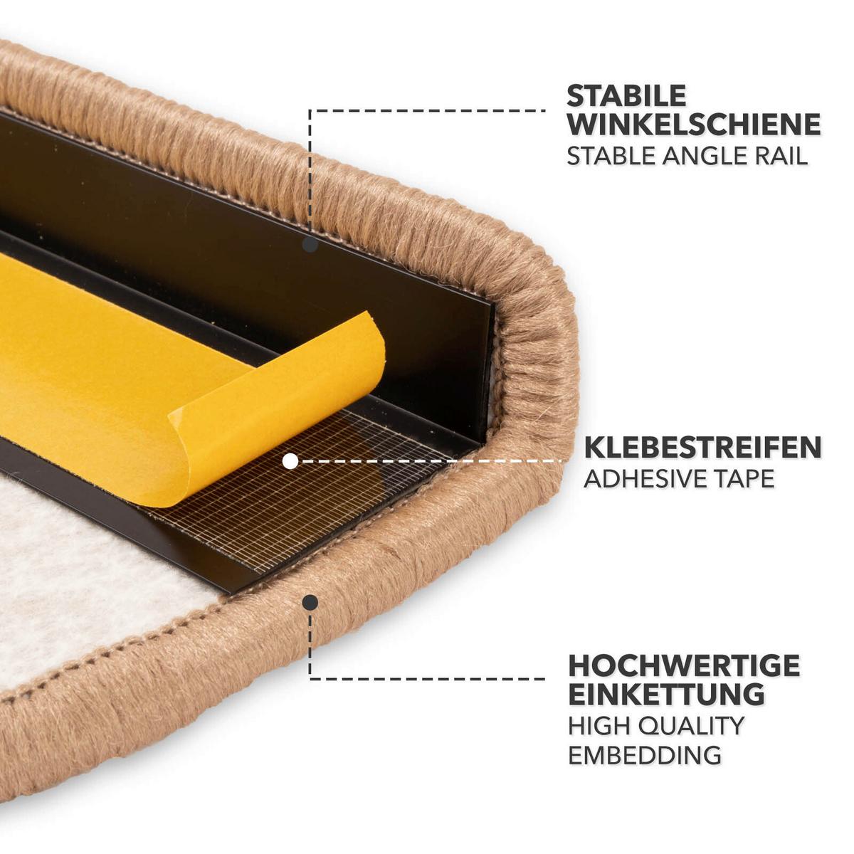 NAKŁADKA NA SCHODY ALTO HALBRUND BEIGE - beżowy, Basics, tkanina (65/23.5cm) - Floordirekt