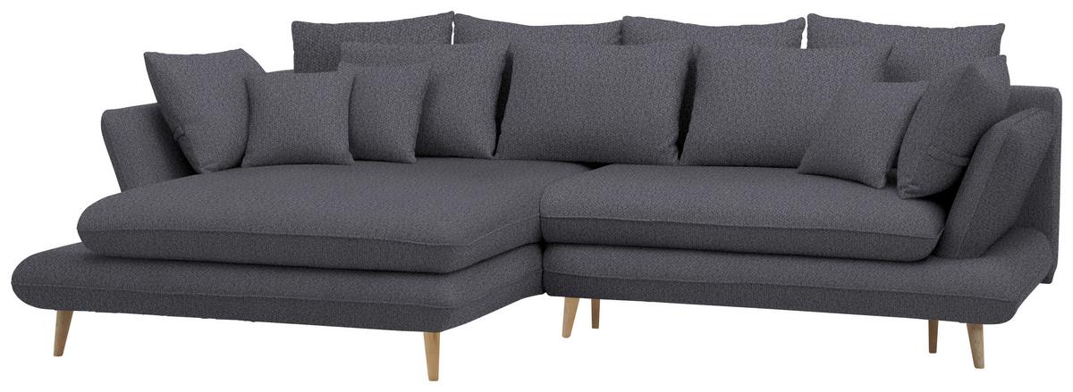 Kutna Garnitura Monte - tamno plava/prirodne boje, Romantično / ladanjski, tekstil/drvo (181/283cm) - Premium Living