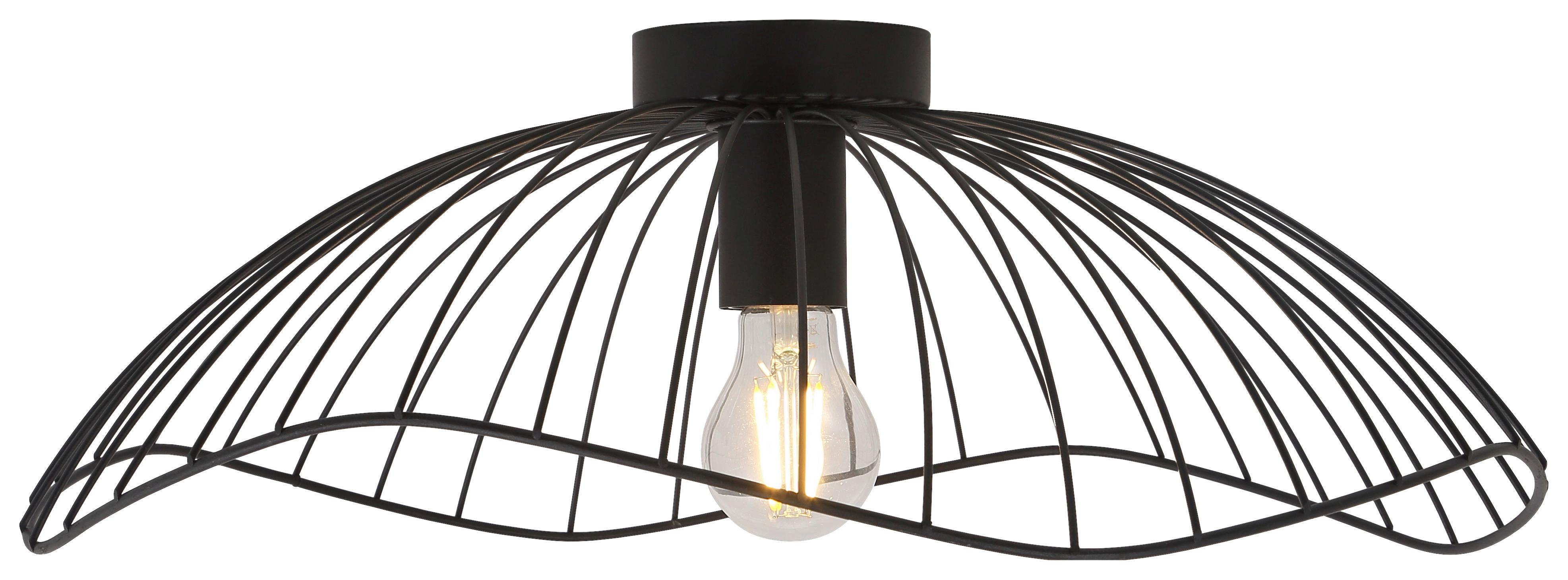 Stropna Svetilka Eliot, Ø Ca. 50 Cm, 40 W - črna, Moderno, kovina (50/17,5cm) - Mömax