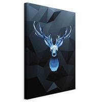 Slika Na Platnu Ice Deer - svetlo modra/črna, Basics, tekstil/leseni material (40/60/1,2cm) - artgeist