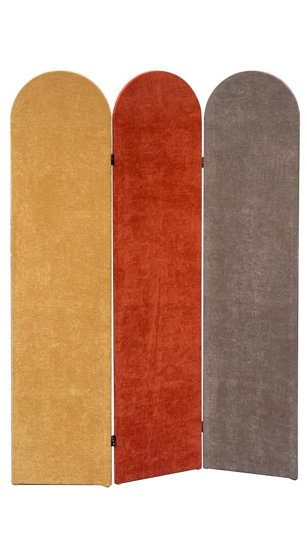 SKÄRMVÄGG DIDI -EXKLUSIV- - brun/grå, Klassisk, trä/textil (120/170/2cm) - Mömax