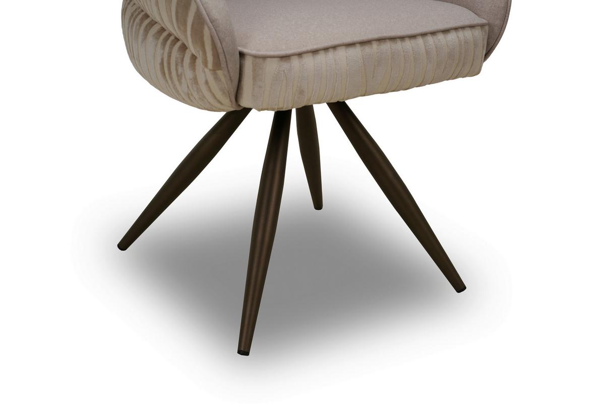 Armlehnstuhl Marty Beige/Schwarzbraun Webstoff - Schwarzbraun/Beige, MODERN, Holz/Textil (59/80/60cm) - Mömax