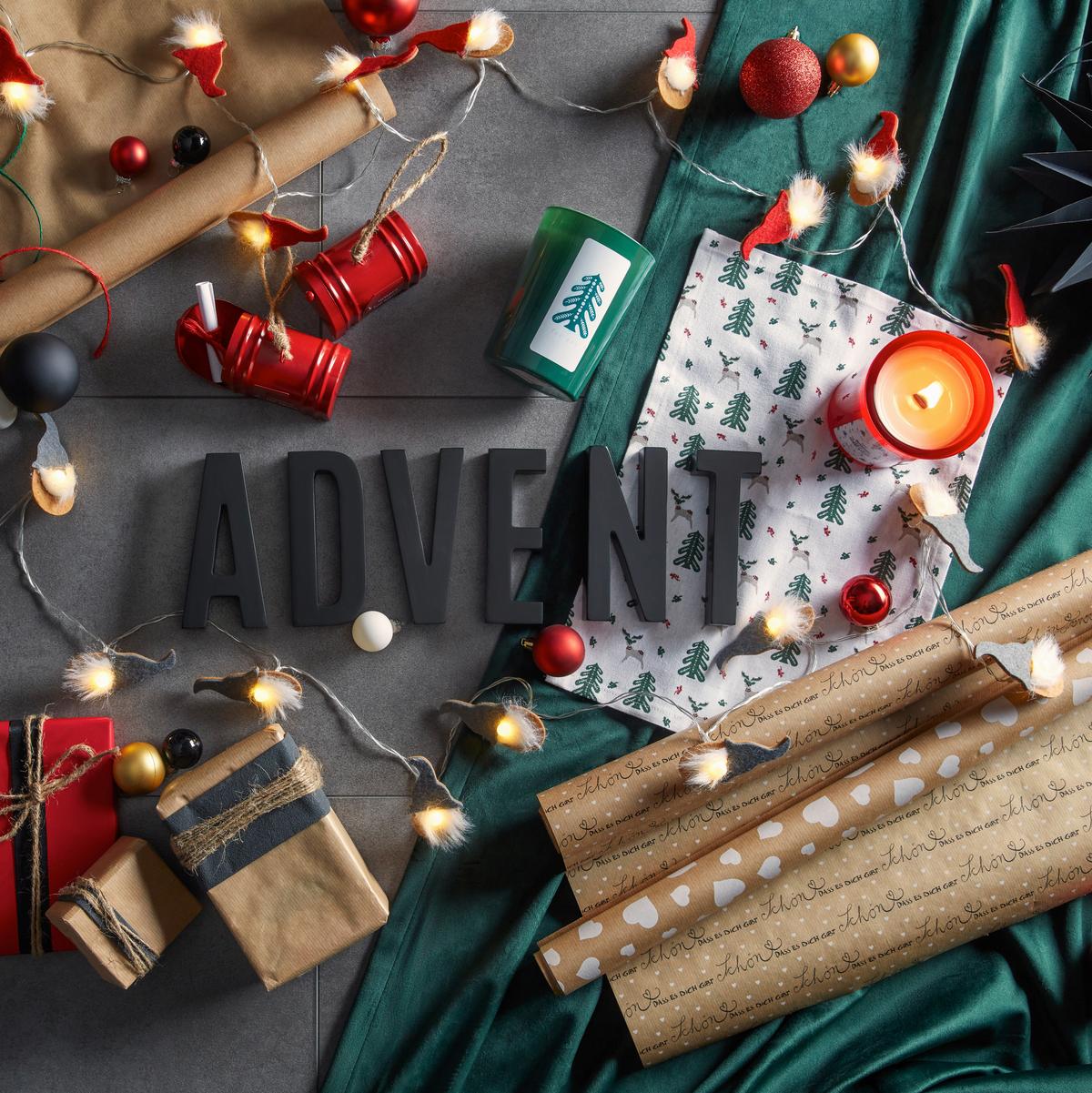 Fényfüzér Vincent - piros/fehér, Konventionell, textil (165cm) - Premium Living