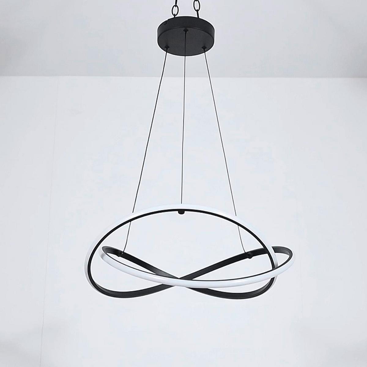 LAMPA WISZĄCA TESSA - czarny/biały, Trend, tworzywo sztuczne/metal (47/120cm) - Collet's Monde