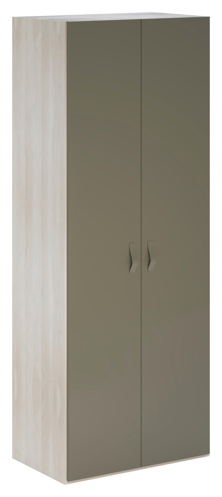 Ormar Sa Klasičnim Vratima Sephora - boja srebrnog hrasta/maslinasto zelena, Moderno, drvo/plastika (88/238/55cm) - Modern Living