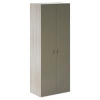 Omara S Klasičnimi Vrati Sephora, Olivno Zelena - barve srebrnega hrasta/olivno zelena , Moderno, umetna masa/les (88/238/55cm) - Modern Living