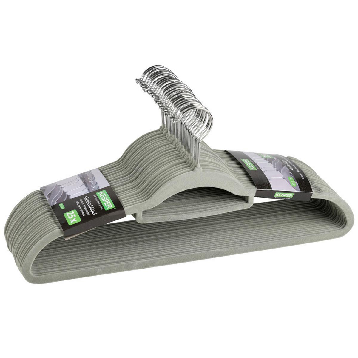 WIESZAK NA UBRANIA 16644 - szary, Basics, tworzywo sztuczne (45.5/23/3.6cm) - Kesper
